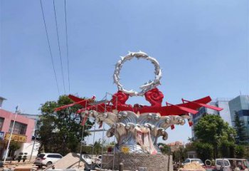 街頭龍舟雕塑 大型別墅區(qū)競賽雕塑 鋼管劃槳雕塑