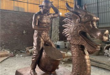 景觀龍舟雕塑 烤漆大型劃槳雕塑 酒店競(jìng)賽雕塑