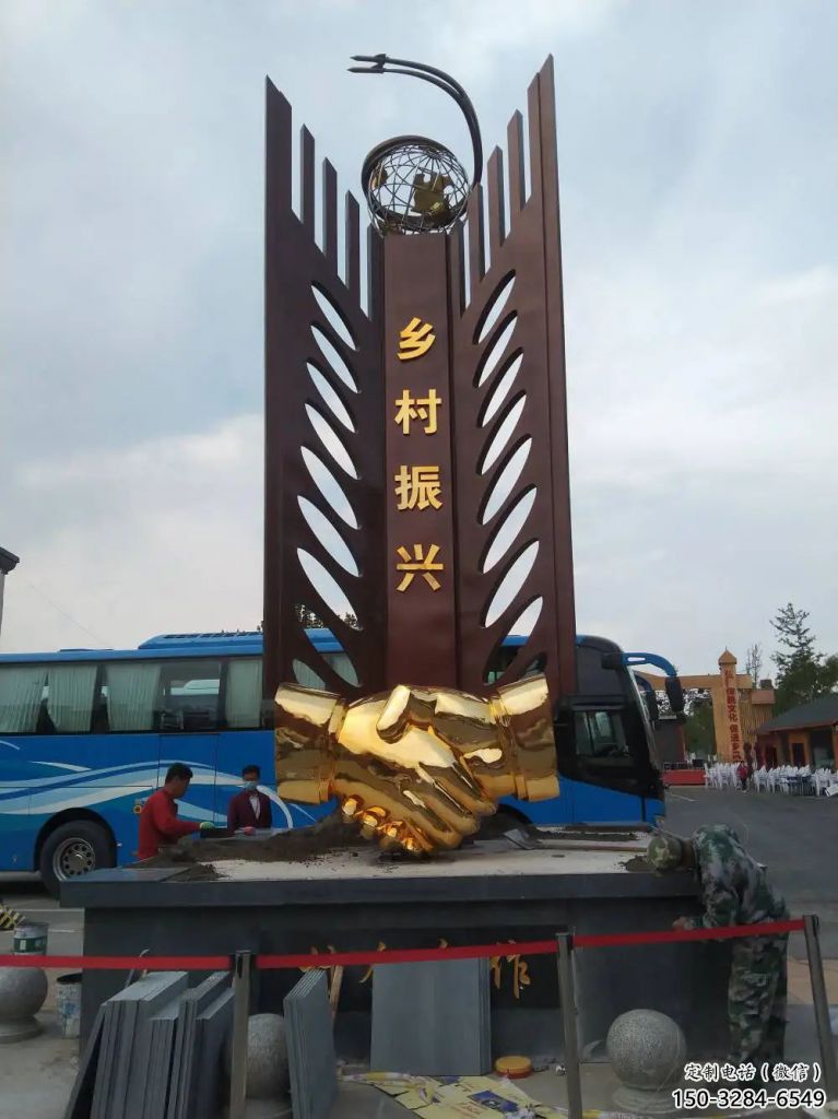 希望握手雕塑 標志校園誠信雕塑 商業(yè)街雕塑