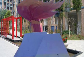 草地火苗雕塑 現(xiàn)代校園火焰頭雕塑 大型景觀雕塑