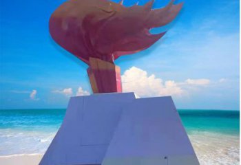 戶外火苗雕塑 噴漆景觀雕塑 燈光火焰頭雕塑