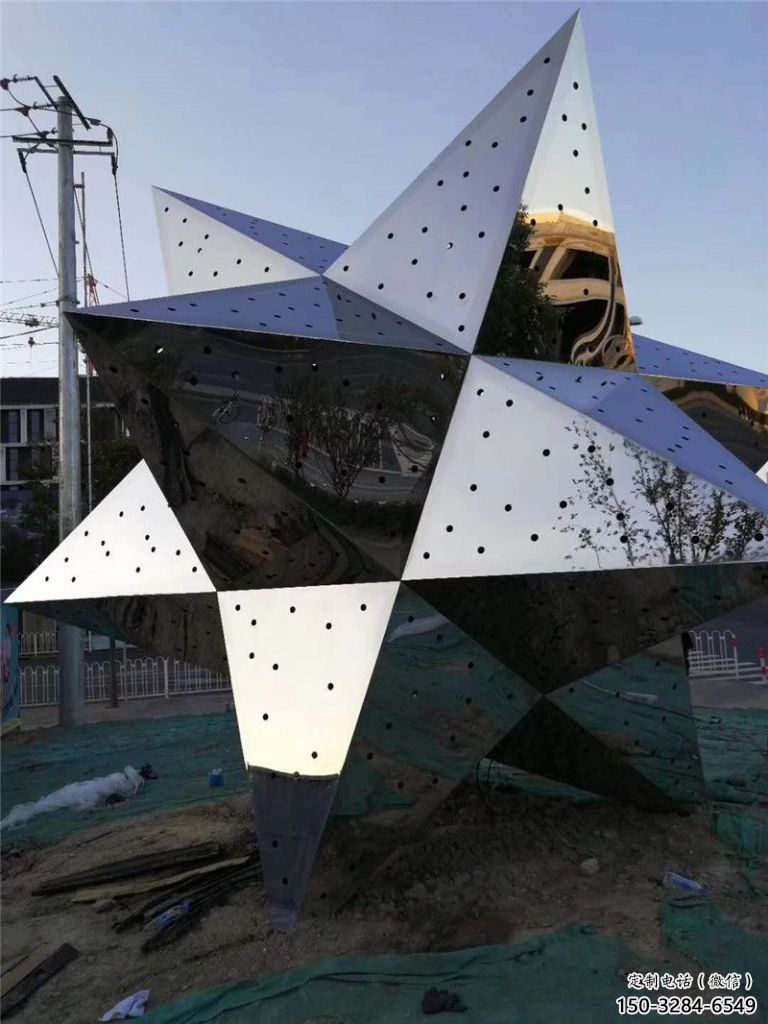 仿古五角星雕塑 騰飛黨建雕塑 房地產(chǎn)紅色文化