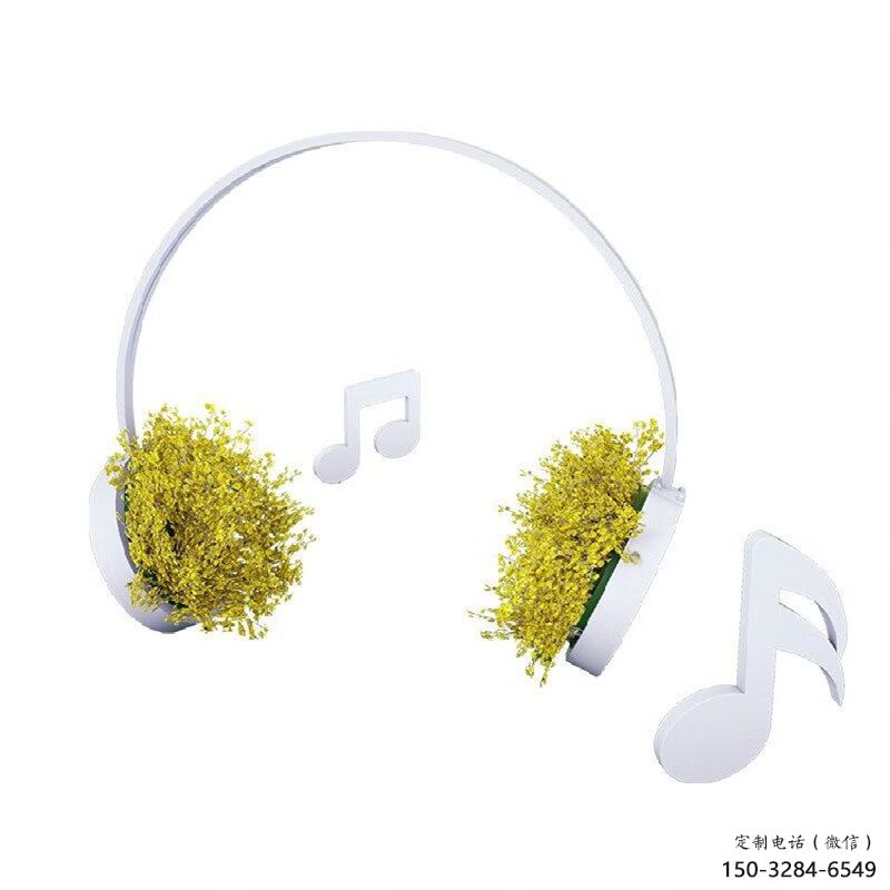 草地耳麥雕塑 現(xiàn)代校園耳機(jī)雕塑 大型音樂雕塑