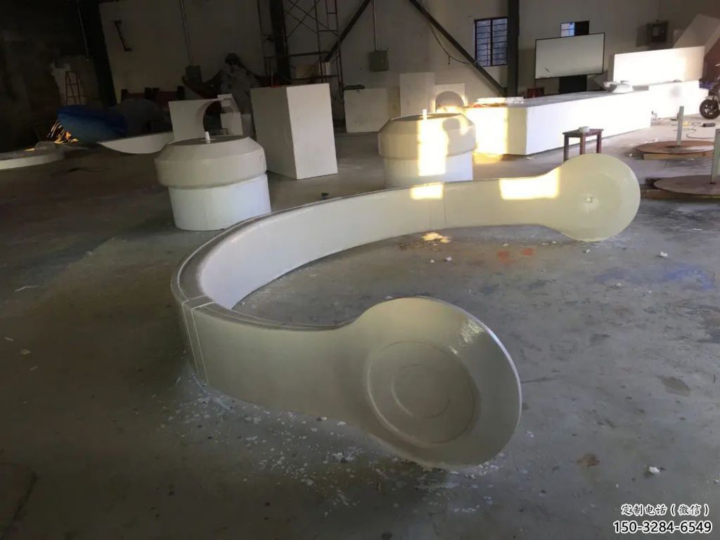 幾何耳麥雕塑 發(fā)光公園耳機雕塑 大門口音樂雕塑