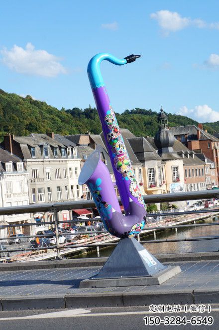 公園薩克斯雕塑 鏡面公園樂器雕塑 景觀西方樂隊雕塑