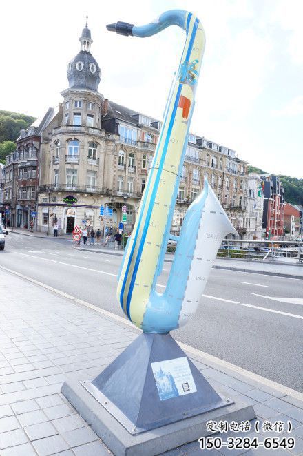 景觀薩克斯雕塑 剪影樂(lè)器雕塑 商業(yè)街西方樂(lè)隊(duì)雕塑