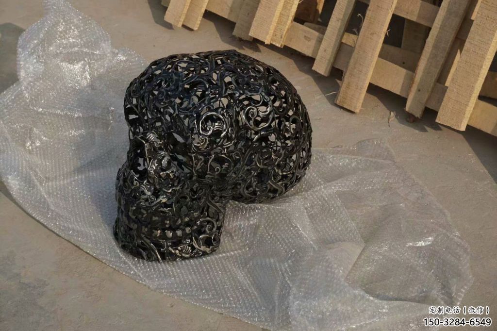 酒店骷髏雕塑 景觀鬼怪雕塑 現(xiàn)代骷髏頭雕塑