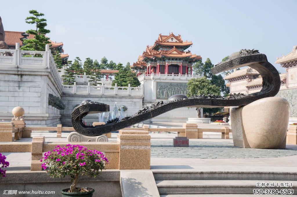 噴漆如意雕塑 中式村口建筑雕塑 草地雕塑