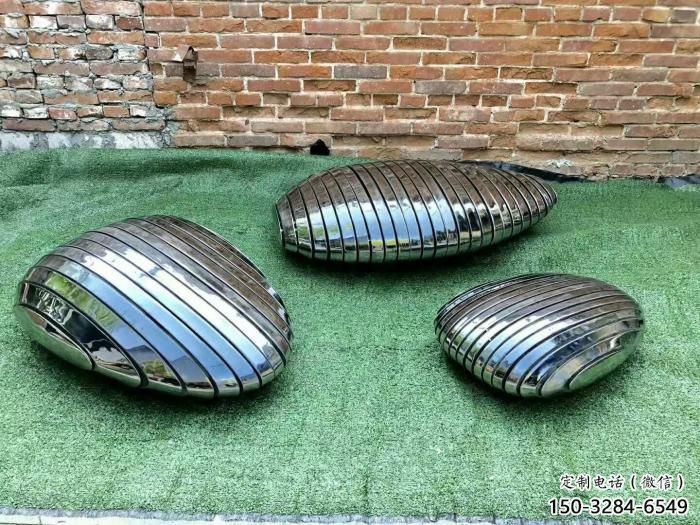 抽象鵝卵石雕塑 啞光空心石雕塑 室內(nèi)雕塑