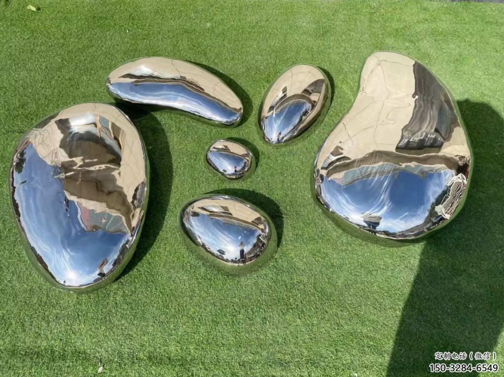 歐式鵝卵石雕塑 抽象希望空心石雕塑 景觀雕塑