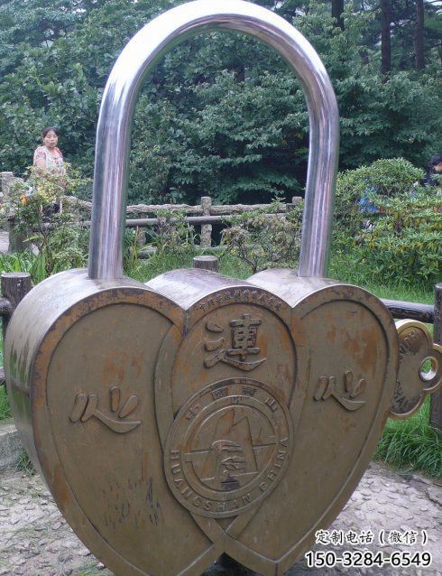 中式鎖子雕塑 啞光同心鎖雕塑 游樂場(chǎng)雕塑