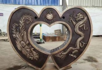 草地鎖子雕塑 現(xiàn)代校園雕塑 大型同心鎖雕塑