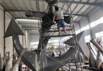 鋼管船錨雕塑 異形噴水碼頭雕塑 農(nóng)村雕塑