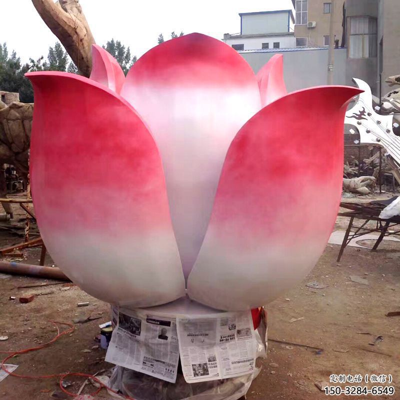現(xiàn)代蓮花雕塑 大型別墅區(qū)水蓮花雕塑 彩繪花卉雕塑
