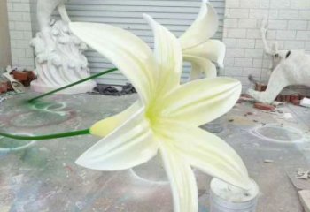 創(chuàng)意蘭花雕塑 啞光玉蘭花雕塑 公園雕塑