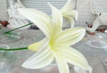 噴漆蘭花雕塑 中式村口玉蘭花雕塑 草地雕塑