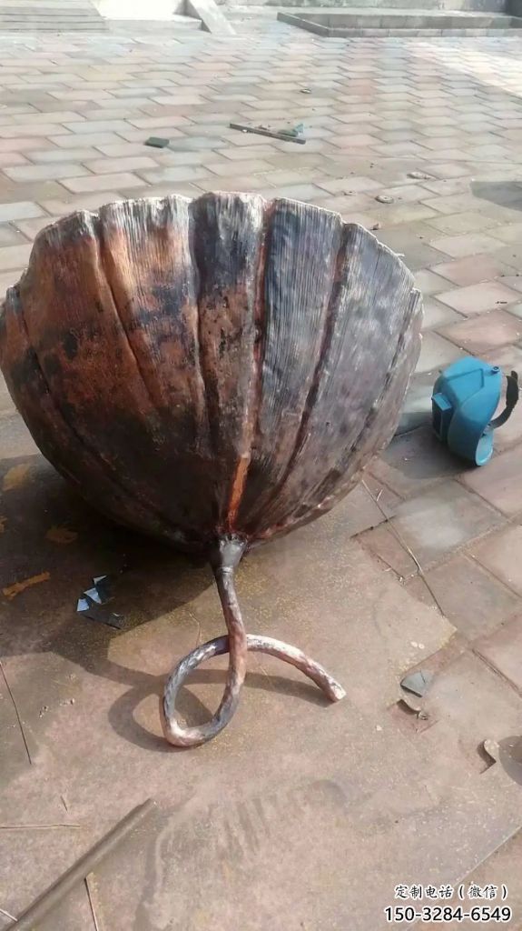 景觀蓮蓬雕塑 剪影植物雕塑 商業(yè)街雕塑