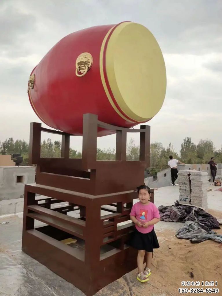 異形戰(zhàn)鼓雕塑 現(xiàn)代校園民族雕塑 校園喜慶雕塑