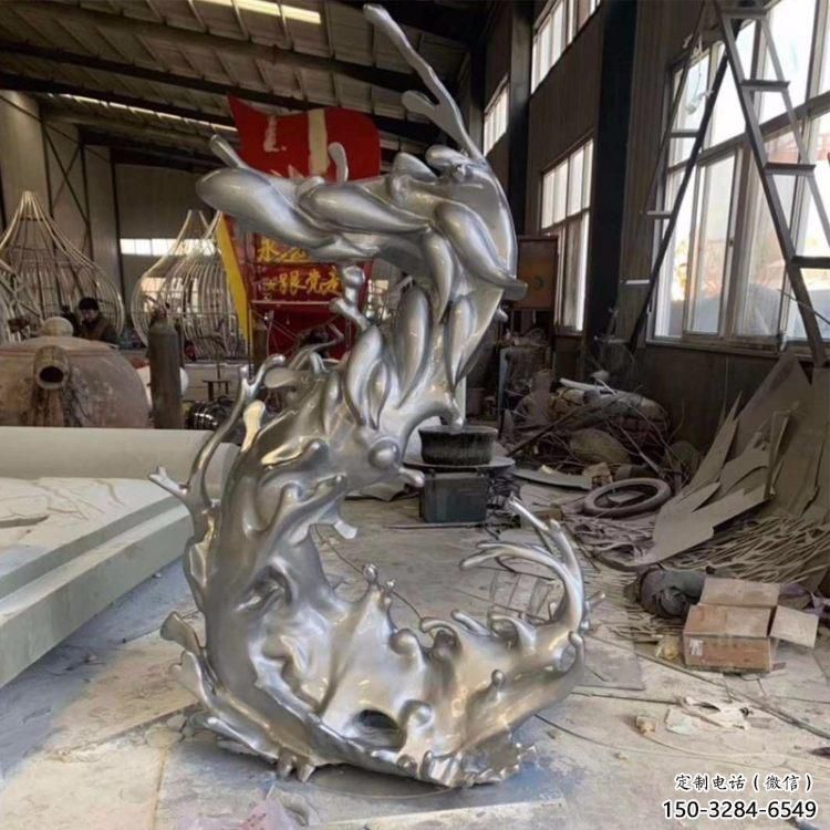 抽象水花雕塑 啞光水景雕塑 室內(nèi)雕塑