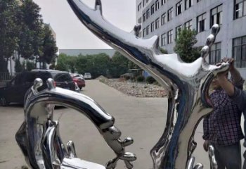 烤漆水花雕塑 鋼管水景雕塑 室內(nèi)雕塑