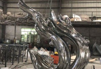 拉絲水花雕塑 鏤空創(chuàng)意雕塑 別墅區(qū)雕塑