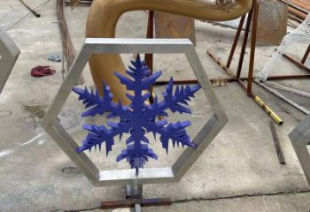 步行街雪花雕塑 游樂場(chǎng)窗花雕塑 鑄造雕塑