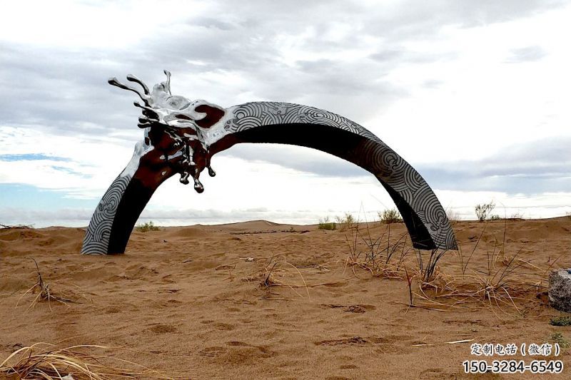 彩虹拱門雕塑，地標景觀雕塑，不銹鋼彩虹拱門雕塑