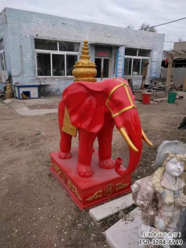 擺件大象雕塑，室外雕塑，玻璃鋼大象雕塑供應(yīng)商