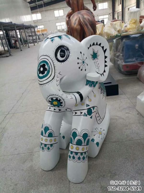 大象雕塑承接，景觀美陳，彩繪大象雕塑訂做