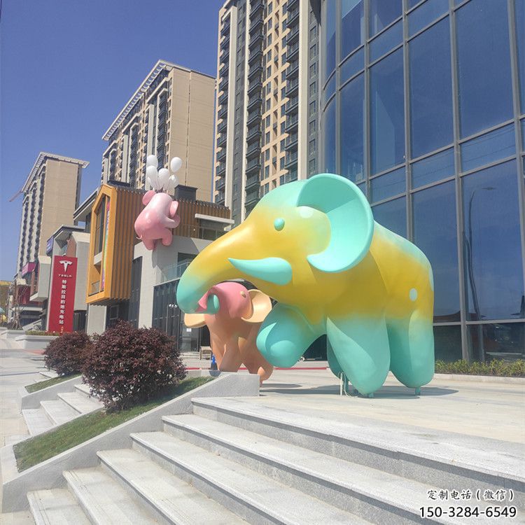 景觀大象雕塑優(yōu)選，陸地?cái)[件，藝術(shù)彩繪大象雕塑供應(yīng)