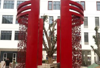 鏤空烤漆不銹鋼大門雕塑，拱門藝術(shù)結(jié)構(gòu)