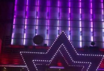 五角星大門雕塑，燈光五角星門套雕塑制作