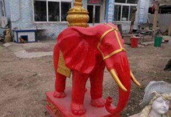 擺件大象雕塑，室外雕塑，玻璃鋼大象雕塑供應(yīng)商