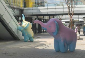 彩繪大象雕塑生產(chǎn)，景區(qū)案例，景觀大象雕塑優(yōu)選