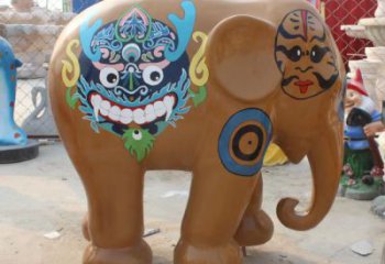 大象彩繪雕塑，室外雕塑，各類玻璃鋼大象雕塑制造商