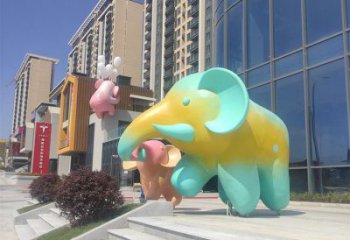 景觀大象雕塑優(yōu)選，陸地?cái)[件，藝術(shù)彩繪大象雕塑供應(yīng)