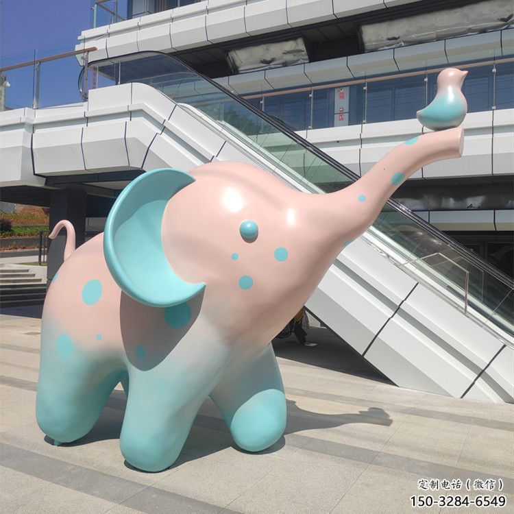 現(xiàn)代大象雕塑承接，歐式風(fēng)格，廣場(chǎng)彩繪大象雕塑精選
