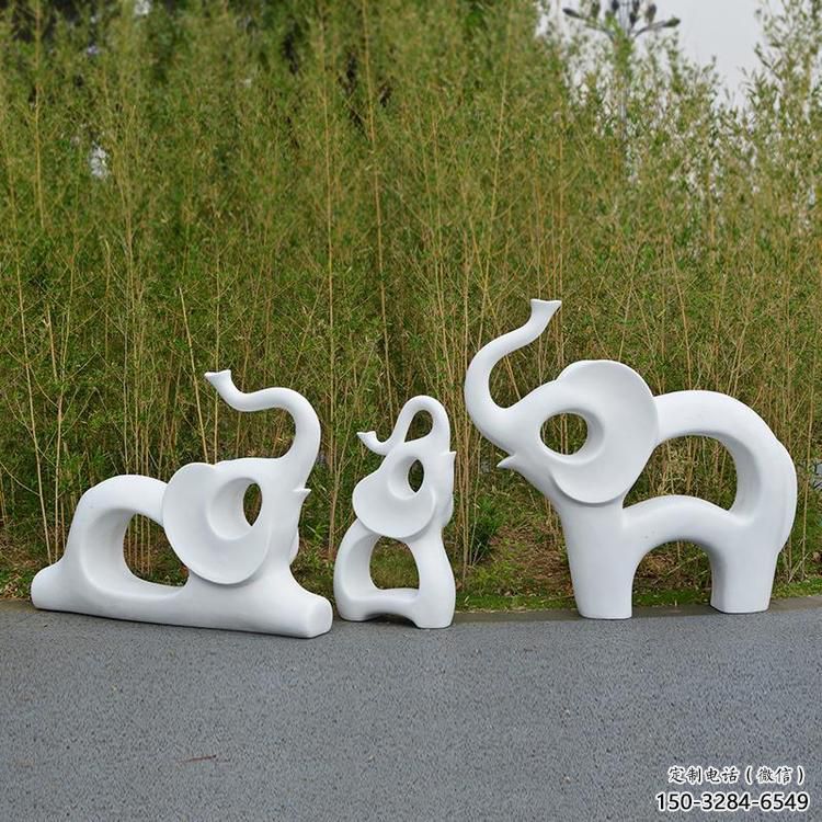 抽象大象雕塑精選，陸地?cái)[件，公園大象雕塑制作