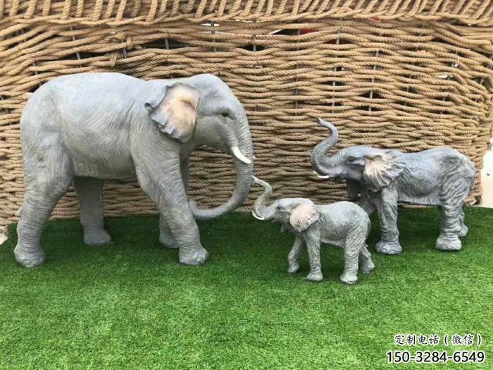 大象雕塑制造，玻璃鋼構(gòu)件，仿真大象雕塑提供