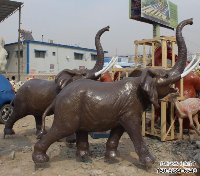 景觀大象雕塑制造，歐式風格，仿真大象雕塑定價