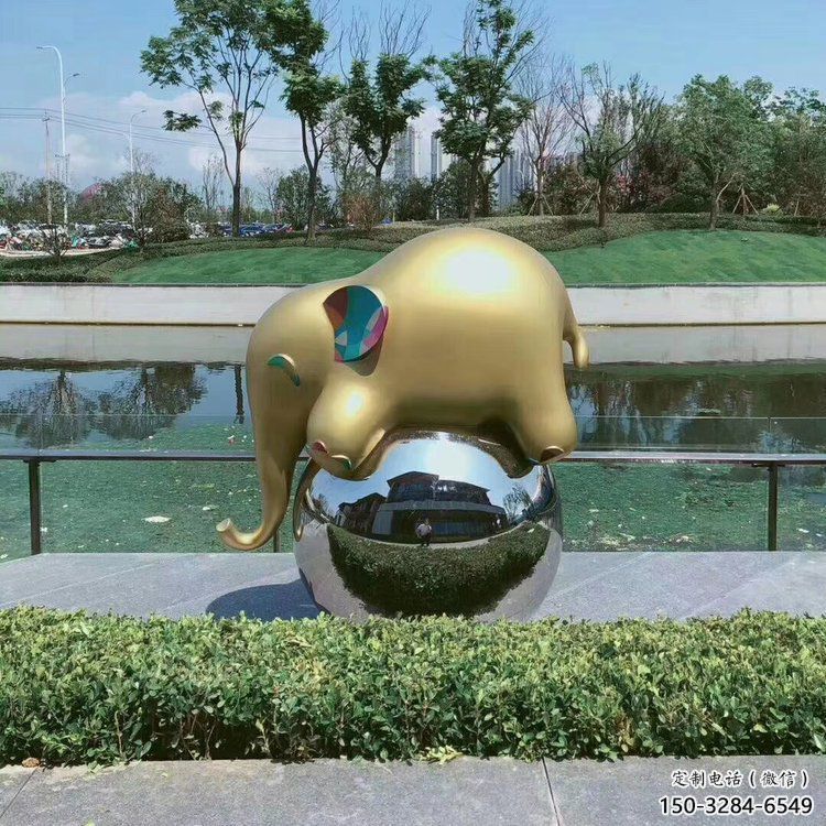 大象雕塑常用，景觀概念，卡通大象雕塑展品