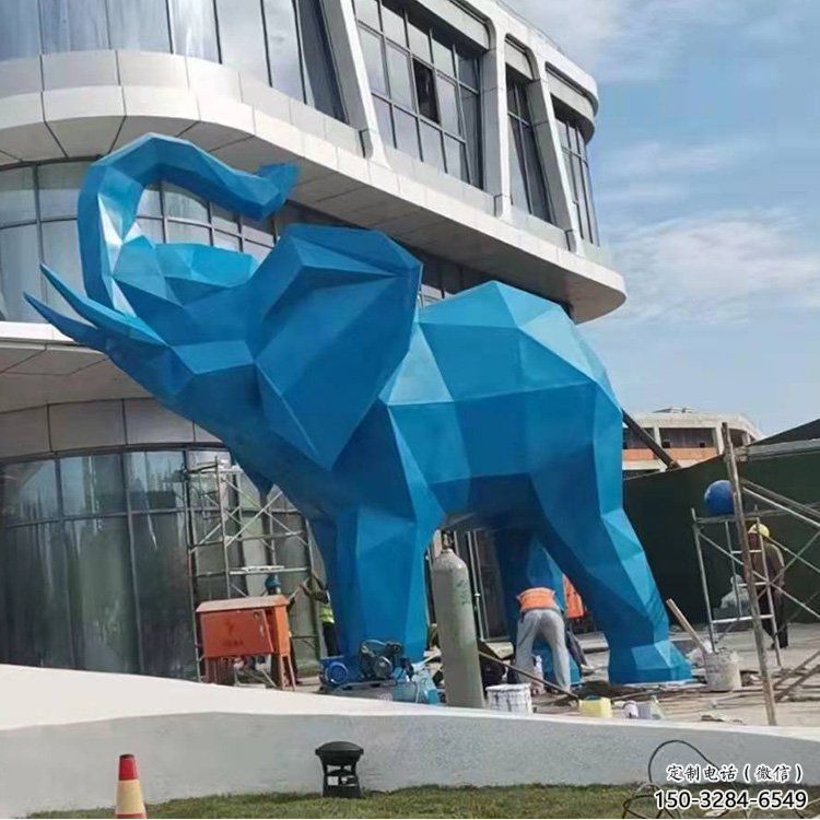 街頭大象雕塑供應(yīng)，城區(qū)小品，切面烤漆大象雕塑制造商