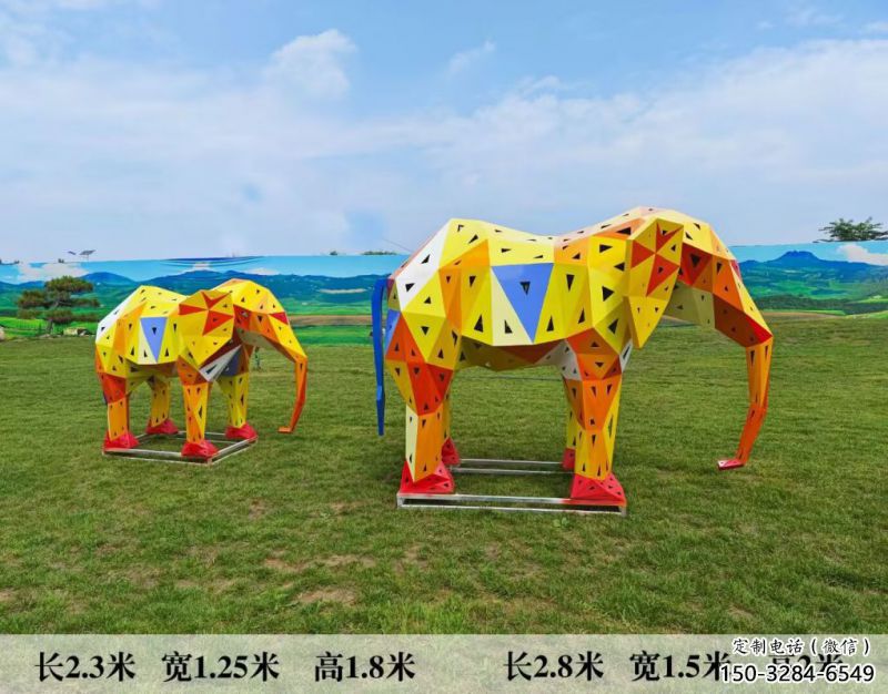 金屬大象雕塑制作觀賞型，城市裝飾，空間烤漆大象雕塑標(biāo)準(zhǔn)