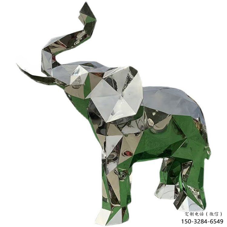 花園大象雕塑批發(fā)，標(biāo)識(shí)雕塑，展示鏡面大象雕塑優(yōu)選