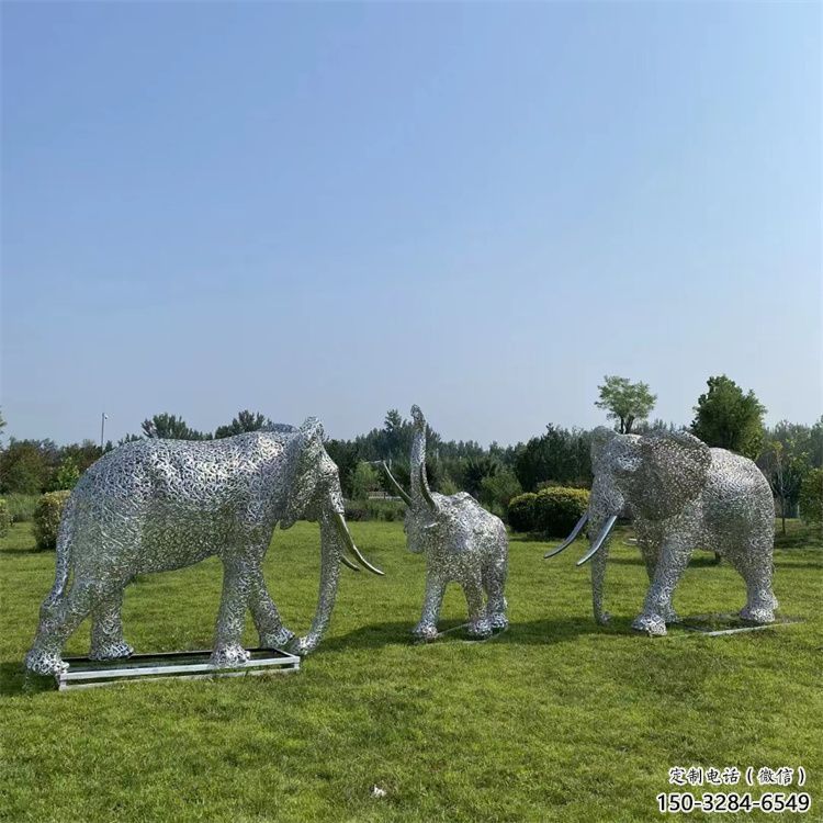 大象雕塑精品，景觀雕塑，房地產(chǎn)鏤空大象雕塑生產(chǎn)商