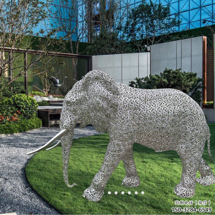 公園大象雕塑供求，景觀雕塑，鏤空藝術(shù)大象雕塑優(yōu)選