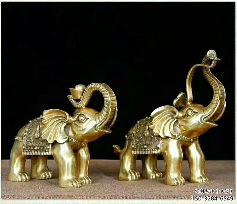 景觀大象雕塑觀賞型，廣場(chǎng)系列，黃銅大象雕塑優(yōu)選