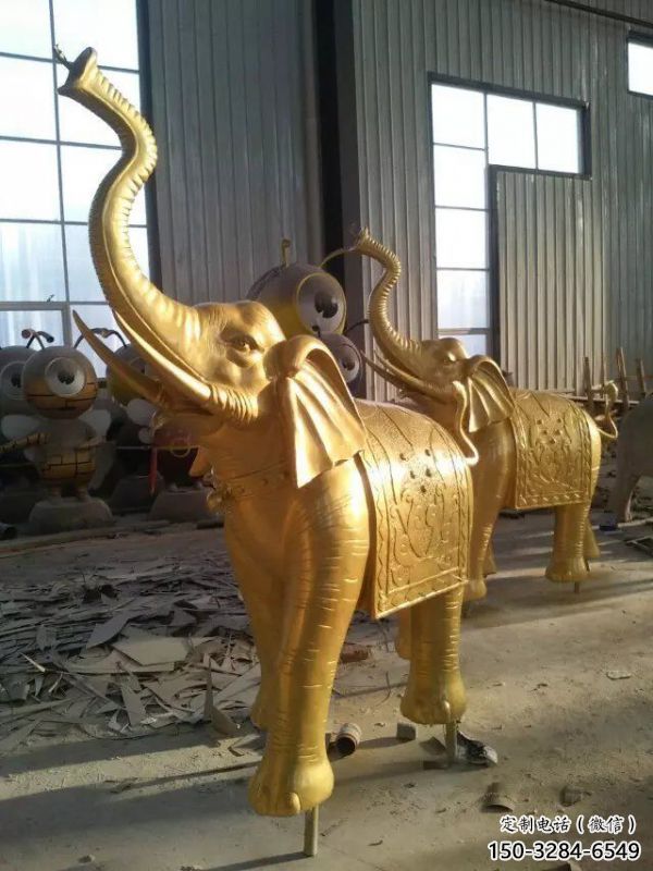 園林大象雕塑供給，景區(qū)雕塑，黃銅大象雕塑優(yōu)選