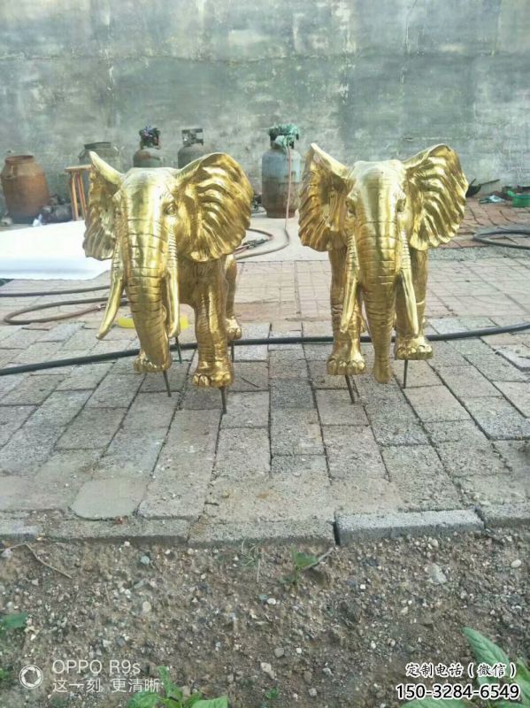 中式大象雕塑定價，街頭雕塑，黃銅大象雕塑制作