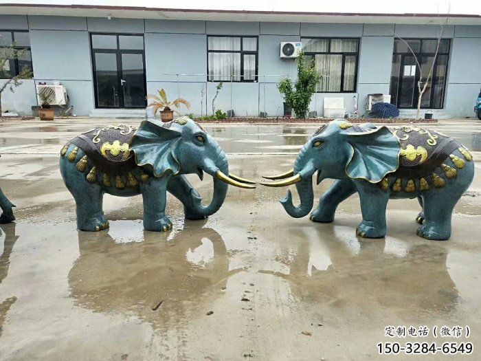 彩繪大象雕塑專供，景觀雕塑，彩繪大象雕塑供應(yīng)